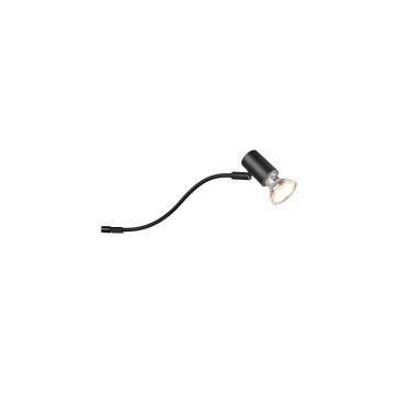 Giada H2O Applique Spot Orientabile Nero Da Avvitare Su Specchio Ip44 H. 11,5Cm Trio Nero