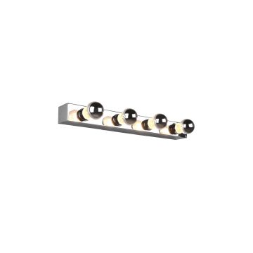 Theatro H2O Applique Cromo 4 Porta Lampada Ip44 Con Interruttore H. 55Cm Trio Grigio 25%