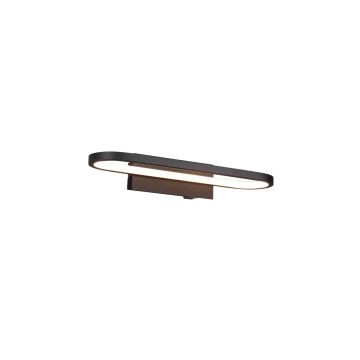 Gianni H2O Applique Led Nero Con Interruttore Ip44 L. 40Cm Trio Nero