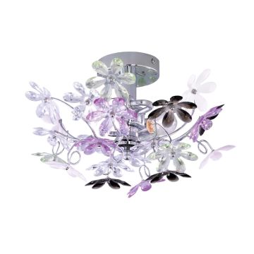 Flower Appl. Fiori Acr.Tras+Col Cm38 Trio Grigio 25%