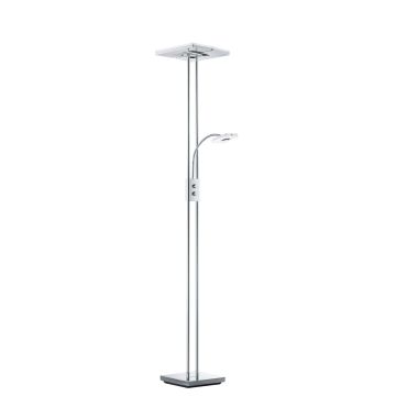 Avignon Piantana Led Cromo Con 2 Diffusori Quadrati Doppi Or. H. 180 Trio Grigio 25%