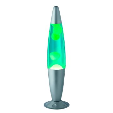 Lava  Lamp.Ogiva Gadget All+Verde H41 Trio Argento