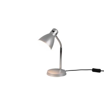 Harvey Lampada Da Studio Da Tavolo Metallo Alluminio E Cromato Flessibile H. 33Cm Trio Pervinca
