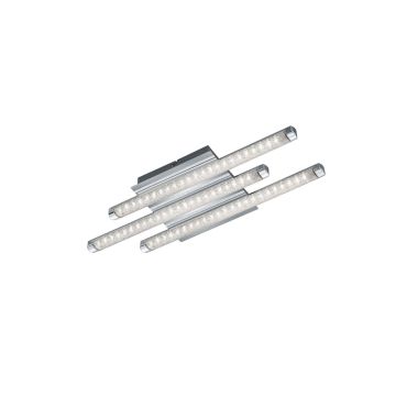 Street Plafoniera Cromata Led Integrati 3 Diffusori Effetto Crist. 50X18 Trio 