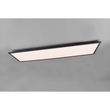 Gamma Plafoniera Led Rettangolare Bordo Nero Con Telecomando Multifunzione 120X30 Trio 