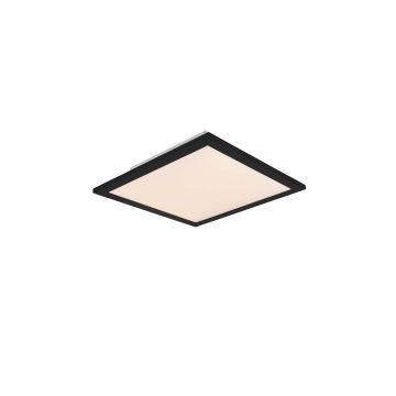 Gamma Plafoniera Led Quadrata Bordo Nero Con Telecomando Multifunzione 30X30 Trio 