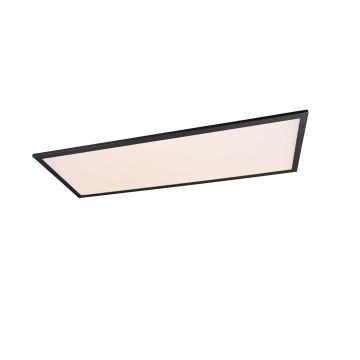 Gamma Plafoniera Led Rettangolare Bordo Nero Con Telecomando Multifunzione 80X30 Trio 