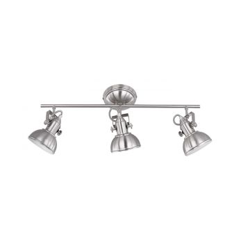 Gina Barra 3 Spot Met. Acciaio Cm 61 Trio Grigio cenere