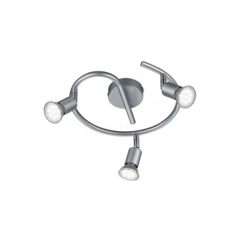 Paris Con Lampadina Led Girandola 3 Luci Alluminio D. 28Cm Trio Pervinca