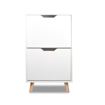 Emma - Scarpiera da design a 2 ripiani Frankystar Bianco