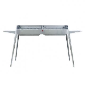 Etna - Barbecue A Legna Portatile In Acciaio Inox - Maxi Frankystar Grigio 15%