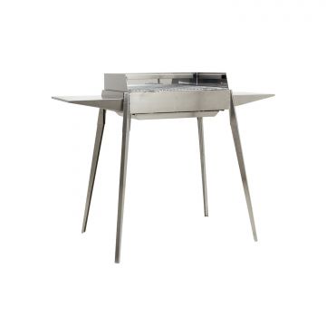 Etna - Barbecue A Legna Portatile In Acciaio Inox - Standard Frankystar Grigio 15%