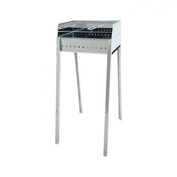 Stromboli - Barbecue A Legna Portatile In Acciaio Inox - 40x30cm Frankystar Grigio 15%