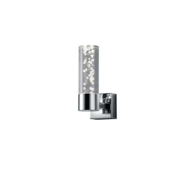 Bolsa Appl. Bagno Led Cromo+Diff. Trasp.Bolle H.14,5 Trio Grigio 25%