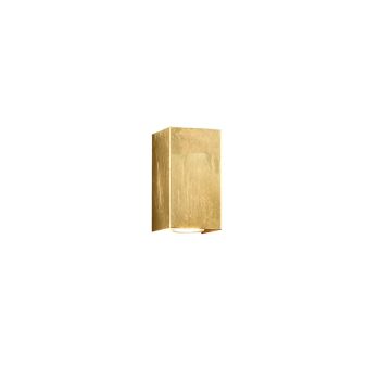 Cleo Applique Rettangolare 2 Luci Bidirezionali Attacchi Gu10 Foglia Oro H.15Cm Trio Oro