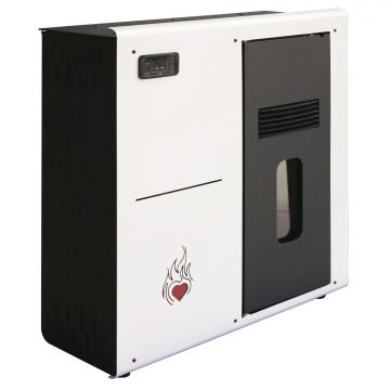 Cuore Caldo - Stufa a pellet modello slim 8Kw Frankystar Bianco