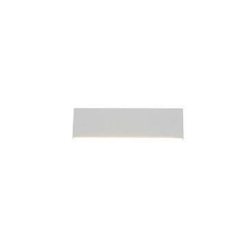Concha Applique Led Biemissione Metallo Colore Bianco Con Regolazione D'Intensita' 3 Step Ad Interruttore L. 28Cm P. 4,5Cm Trio Bianco