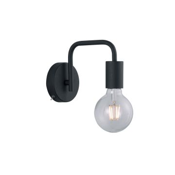 Diallo Applique Tubo Metallo Nero P. 20Cm Trio Nero