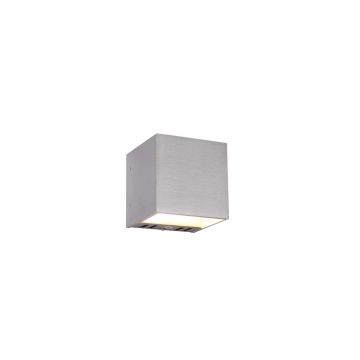 Figo Applique Led Cubo Alluminio Biemissione Con Tecnologia Multifunzione " Wiz " L. 10Cm Trio Gainsboro