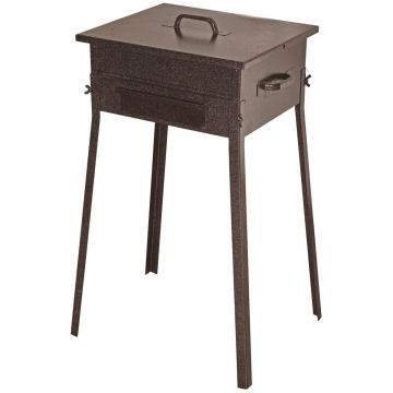 Camping Mega - Barbecue A Legna Con Griglia Da 35X45 Cm Frankystar Marrone
