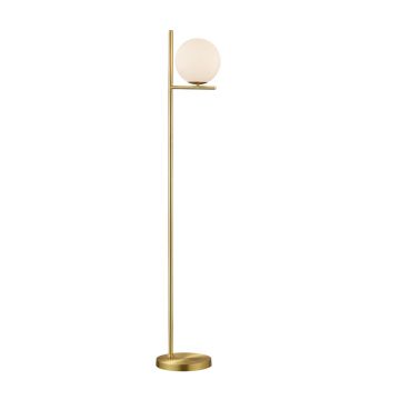 Pure Piantana Metallo Colore Ottone Opaco Con Sfera Bianca H. 150Cm Trio Ottone antico