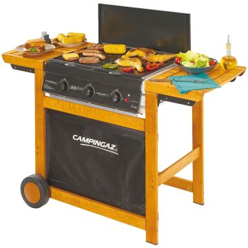 Campingaz Woody Adelaide - BBQ Dual Gas con 3 bruciatori Campingaz Faggio