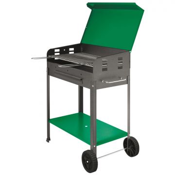 Grigliata Mista Fiesta - Barbecue a legna con griglia da 68x37 cm Frankystar Verde