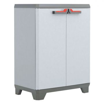 Tuttopiani Basic - Armadietto basso da esterno 68x39xH90 cm Frankystar Grigio 15%