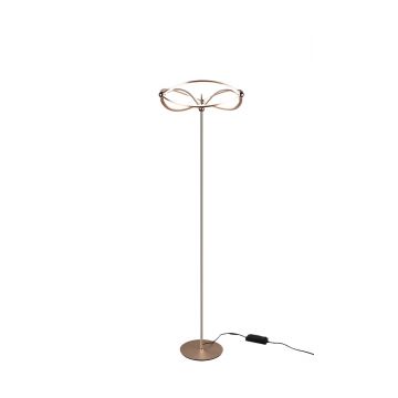 Charivari Piantana Led Ottone Satinato Ellissi Dimmerabile H. 175Cm Trio Ottone antico