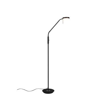 Monza Piantana Led Con 2 Snodi Flessibili Nero E Cromo Con Regolazione Intensita' E Temperatura Di Colore H.73Cm Trio Nero
