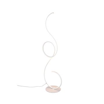 Jive Piantana Led Bianca Con Dimmer A Pedale H.118Cm Trio Bianco