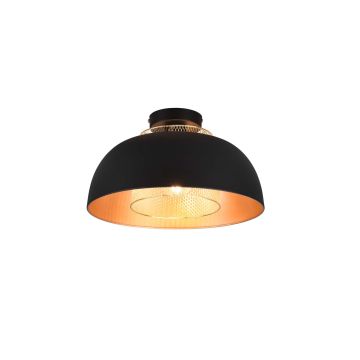 Punch Plafoniera In Metallo Nero E Oro D. 35Cm Trio 