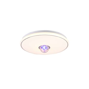 Rave Plafoniera Led Rotonda Effetto Cielo Stellato Con Sfera Centrale Rotante Rgb Con Telecomando Multifunzione D. 38Cm Trio 