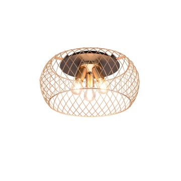 Tamil Plafoniera Metallo Ottone E Nera D. 50Cm Trio 