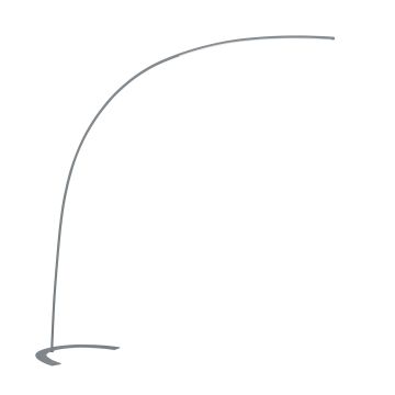 Shanghai Piantana Led Curva Allum. Cm210X200 Trio Pervinca
