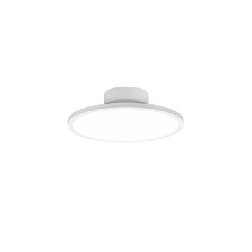 Tray Plafoniera Led Inclinabile Dimmerabile In Metallo Bianco D. 40Cm Trio 