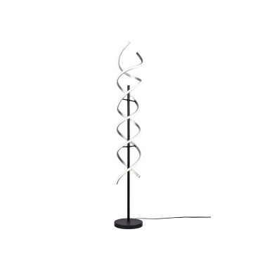 Sequence Piantana Led Spirale Metallo Alluminio E Nero Con Regolazione Intensita' E Temperatura Di Colore Della Luce Con Interruttore Touch H. 150Cm Trio Gainsboro