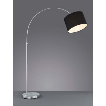 Hotel Lamp.Terra Arco C/Paral.Nero H 215 Trio Grigio cenere