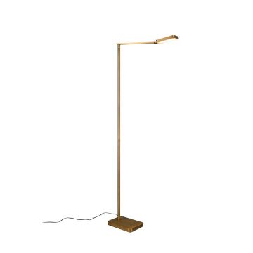 Pavia Piantana Led Orientabile Ed Inclinabile Con Interruttore Touch E Regolazione Temperatura Di Colore Metallo Ottone Anticato H. 131Cm Trio Ottone antico
