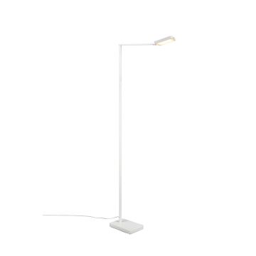 Pavia Piantana Led Orientabile Ed Inclinabile Con Interruttore Touch E Regolazione Temperatura Di Colore Metallo Bianco H. 131Cm Trio Bianco