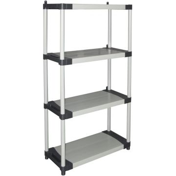 Scaffale modulare portata 80kg con 4 ripiani Frankystar Grigio 10%