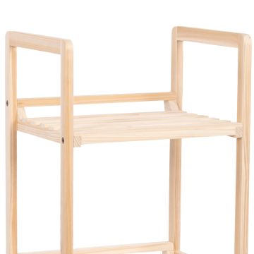 Aton - Scaffale in legno - 4 Ripiani Casa Collection Marrone chiaro