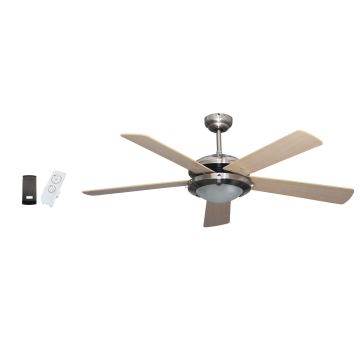 Niklas Woodsky - Ventilatore Da Soffitto Con Plafoniera Niklas Grigio 5%