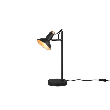 Roxie Lampada Da Tavolo Orientabile Metallo Nero E Oro H. 43Cm Trio Nero