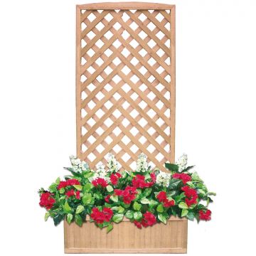 Patio - Fioriera Separè 90x32xH180 cm in legno tropicale Frankystar Balau