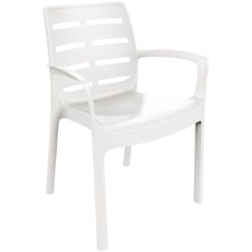 BORNEO - Poltrona moderna in resina bianca Progarden Bianco