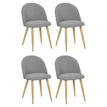 Dalila - Set Di 4 Poltroncine In Velluto Casa Collection 