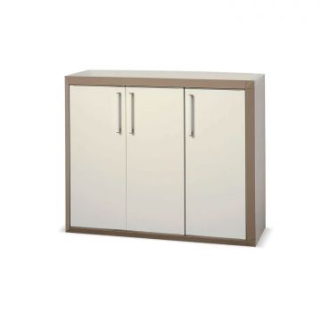 THETRIS - Mobiletto multiuso in PP con 3 ante e ripiani Garofalo Beige