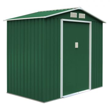 Metalgreen - Casetta Da Giardino In Metallo Zincato - 213x127x195h cm Frankystar Verde