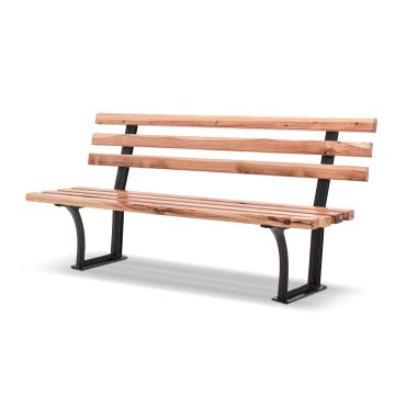 ELISABETTA - Panchina da giardino 150CM in legno massello e ghisa Frankystar Cedro